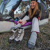 image:imageUSA Made  Heavyweight Over the Calf Merino Wool Socks  Ski and Snowboard Socks  Mountain HeritageS99 Expedition Gray Heather