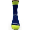 image:imageUSA Made  Micro Cushion Ski and Snowboard Socks  Over the Calf Socks  Merino Wool  Mountain HeritageS56 Lightweight Blue High Vis