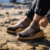 image:imageUSA Made  Mini Crew Socks  Hiking Socks  Merino Wool  Mountain HeritageS34 Micro  Cushion Coffee