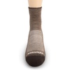 image:imageUSA Made  Mini Crew Socks  Hiking Socks  Merino Wool  Mountain HeritageS34 Micro  Cushion Coffee