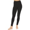 image:imageWomens 100 Merino Wool Heavyweight Base Layer Leggings for Cold WeatherBlack