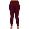 image:imageWomens 100 Merino Wool Heavyweight Base Layer Leggings for Cold WeatherBurgundy