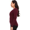 image:imageWomens Long Sleeve VNeck  100 Merino Wool Base Layer  Casual Shirt  Under Layer  MidlayerBurgundy