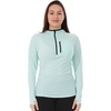 image:imageWomens Micro Weight 14 Zip Sun Hoodie 84 Merino WoolMint Green
