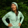 image:imageWomens Micro Weight 14 Zip Sun Hoodie 84 Merino WoolMint Green