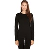 image:image100 Merino Wool  Womens Heavyweight Top and Bottom  Thermal Base Layer Set  Black  Medium