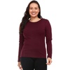image:image100 Merino Wool  Womens Heavyweight Top and Bottom  Thermal Base Layer Set  Burgundy  Small