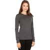 image:image100 Merino Wool  Womens Midweight Base Layer  Long Sleeve Crew170 Lightweight Charcoal Gray