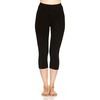 image:imageMerino Wool Three Quarter Skiing Base Layer Pants  Womens Thermal BottomsBlack