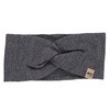 image:imageMinus33 Everyday Knit Twist Headband 100 Merino Wool  Midweight Womens Warm Headband  Winter Ear Warmers  Black  One SizeCharcoal Gray