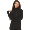image:imageMinus33 Merino Wool Womens Woolverino Micro 14 ZipBlack