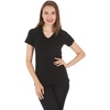 image:imageWomens Micro Weight VNeck  84 Merino Wool ShirtBlack