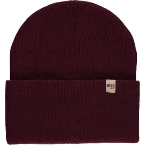 image:image100 Merino Wool  Midweight Everyday Knit Cuff Beanie  Warm Winter HatBurgundy
