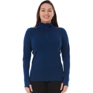 image:image100 Merino Wool  Midweight Womens 14 Zip  MidlayerNavy