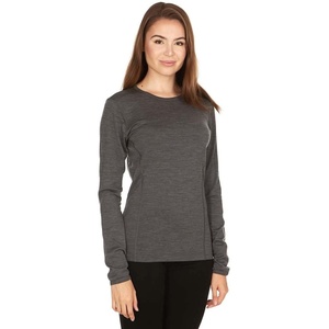 image:image100 Merino Wool  Womens Lightweight Top and Bottom  Thermal Base Layer Set  Charcoal Gray  XXLarge