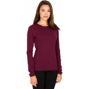 image:image100 Merino Wool  Womens Midweight Base Layer  Long Sleeve Crew170 Lightweight Burgundy