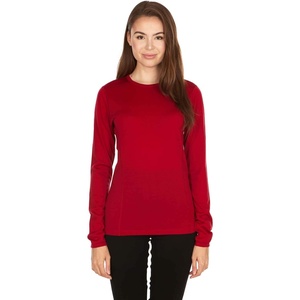 image:image100 Merino Wool  Womens Midweight Base Layer  Long Sleeve Crew170 Lightweight True Red
