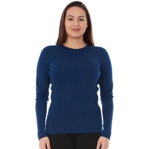 image:image100 Merino Wool  Womens Midweight Base Layer  Long Sleeve Crew235 Midweight Navy Blue