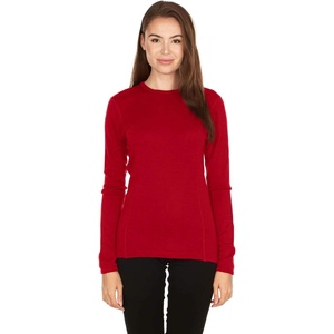 image:image100 Merino Wool  Womens Midweight Base Layer  Long Sleeve Crew235 Midweight True Red