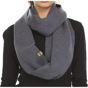image:image100 Merino Wool Everyday Knit Infinity Scarf  Winter Loop Scarf  Midweight Scarves for Women and MenCharcoal Gray