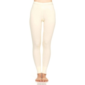 image:image100 Merino Wool Womens Base Layer Bottoms  Thermal Underwear  No Itch Renewable Fabric235 Midweight Natural Cream