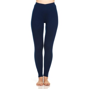image:image100 Merino Wool Womens Base Layer Bottoms  Thermal Underwear  No Itch Renewable Fabric235 Midweight Navy Blue