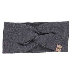 image:imageMinus33 Everyday Knit Twist Headband 100 Merino Wool  Midweight Womens Warm Headband  Winter Ear Warmers  Black  One SizeCharcoal Gray