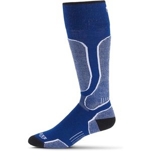 image:imageMinus33 Merino Wool Mountain Heritage Elite All Season Lightweight Snowboard Socks  Made in the USA  Over the Calf SocksBlue