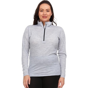 image:imageMinus33 Merino Wool Womens Woolverino Micro 14 ZipAsh Gray