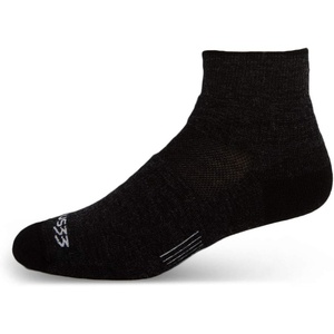 image:imageUSA Made  Ankle Socks  Trail Running Socks  Merino Wool  Mountain HeritageS53 Lightweight Black