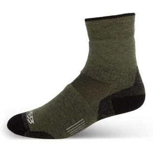 image:imageUSA Made  Lightweight Crew Socks  Hiking Socks  Merino Wool  Mountain HeritageS55 Lightweight Olive Drab