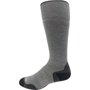 image:imageUSA Made  Lightweight Ski and Snowboard Socks  Over the Calf Socks  Merino Wool  Mountain HeritageS59 Lightweight Ash Gray