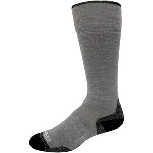 image:imageUSA Made  Micro Cushion Ski and Snowboard Socks  Over the Calf Socks  Merino Wool  Mountain HeritageS56 Lightweight Ash Gray