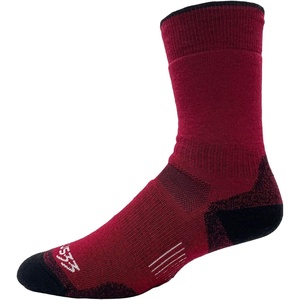 image:imageUSA Made  Micro Cushion Ski and Snowboard Socks  Over the Calf Socks  Merino Wool  Mountain HeritageS56 Lightweight True Red