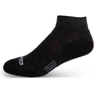 image:imageUSA Made  Microweight Cushion Ankle Socks  Trail Running Socks  Merino Wool  Mountain HeritageS33 Micro  Cushion Black