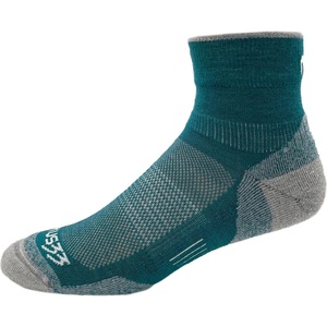image:imageUSA Made  Microweight Cushion Ankle Socks  Trail Running Socks  Merino Wool  Mountain HeritageS33 Micro  Cushion Teal Green