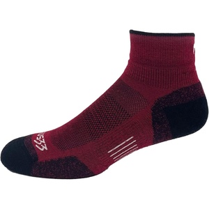 image:imageUSA Made  Microweight Cushion Ankle Socks  Trail Running Socks  Merino Wool  Mountain HeritageS33 Micro  Cushion True Red
