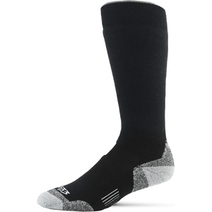 image:imageUSA Made  Midweight Merino Wool Over the Calf Socks  Ski and Snowboard SocksS79 Midweight Black