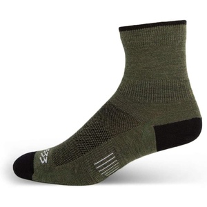 image:imageUSA Made  Mini Crew Socks  Hiking Socks  Merino Wool  Mountain HeritageS14 Micro Weight Olive Drab