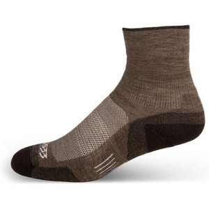 image:imageUSA Made  Mini Crew Socks  Hiking Socks  Merino Wool  Mountain HeritageS34 Micro  Cushion Coffee
