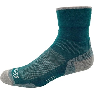 image:imageUSA Made  Mini Crew Socks  Hiking Socks  Merino Wool  Mountain HeritageS34 Micro  Cushion Teal Green