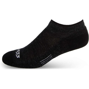 image:imageUSA Made  No Show Socks  Running Socks  Merino Wool  Mountain HeritageS31 Micro  Cushion Black