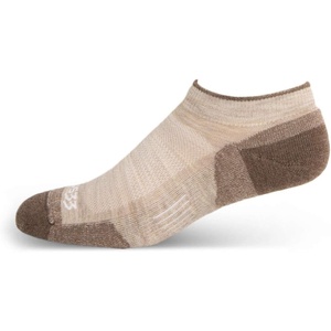 image:imageUSA Made  No Show Socks  Running Socks  Merino Wool  Mountain HeritageS31 Micro  Cushion Oatmeal