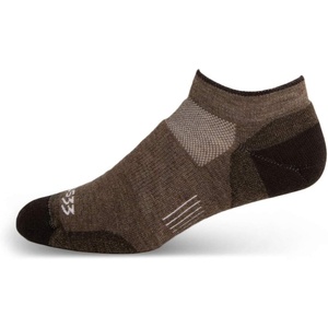 image:imageUSA Made  No Show Socks  Running Socks  Merino Wool  Mountain HeritageS51 Lightweight Coffee