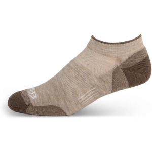 image:imageUSA Made  No Show Socks  Running Socks  Merino Wool  Mountain HeritageS51 Lightweight Oatmeal