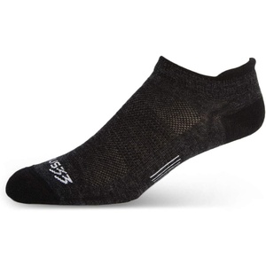 image:imageUSA Made  No Show Tab Socks  Running Socks  Merino Wool  Mountain HeritageS12 Micro Weight Black