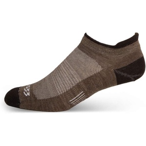 image:imageUSA Made  No Show Tab Socks  Running Socks  Merino Wool  Mountain HeritageS12 Micro Weight Coffee