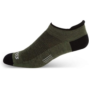 image:imageUSA Made  No Show Tab Socks  Running Socks  Merino Wool  Mountain HeritageS12 Micro Weight Olive Drab