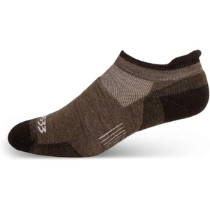 image:imageUSA Made  No Show Tab Socks  Running Socks  Merino Wool  Mountain HeritageS52 Lightweight Coffee