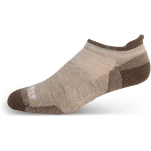image:imageUSA Made  No Show Tab Socks  Running Socks  Merino Wool  Mountain HeritageS52 Lightweight Oatmeal